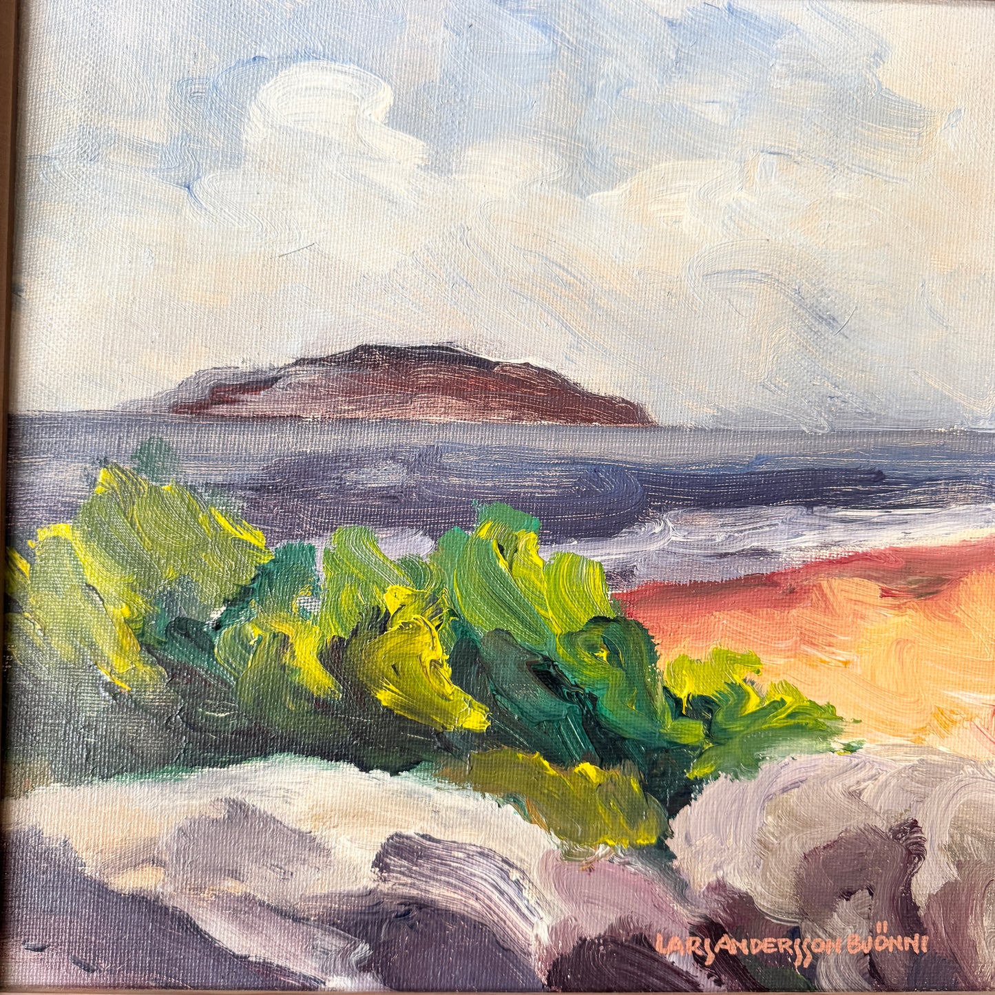 Archipelago Island, by Lars Andersson Bjönni. Vintage Swedish Oil Painting.