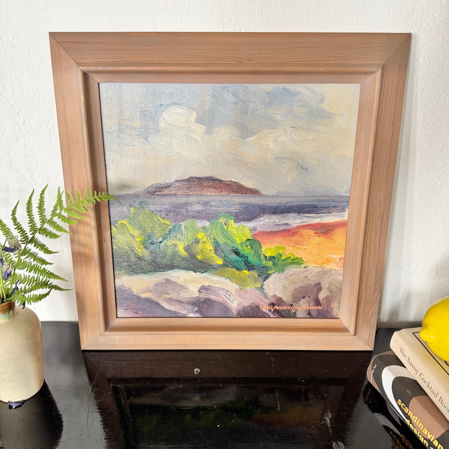 Archipelago Island, by Lars Andersson Bjönni. Vintage Swedish Oil Painting.