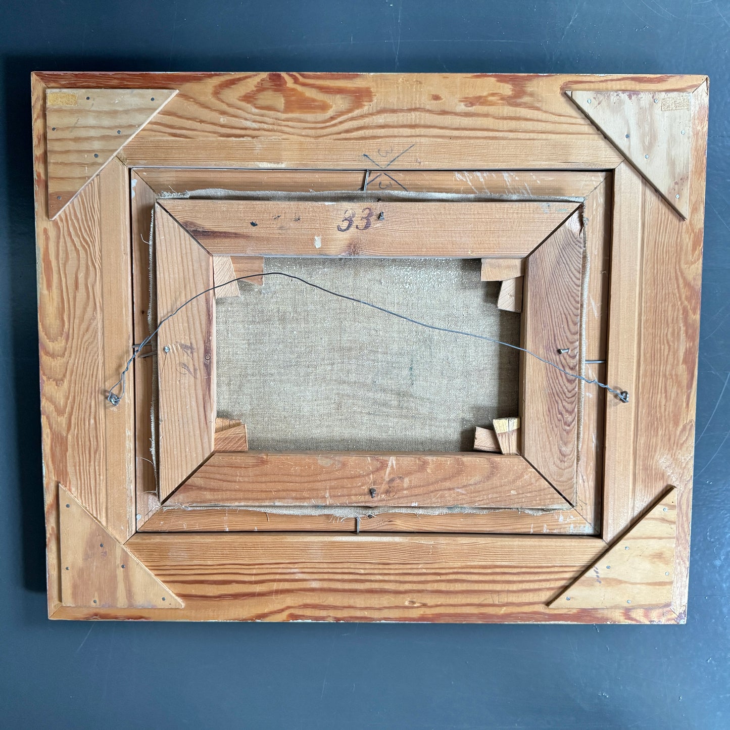 Geometry of the Land. Vintage Swedish Oil Painting by Sven Linder.