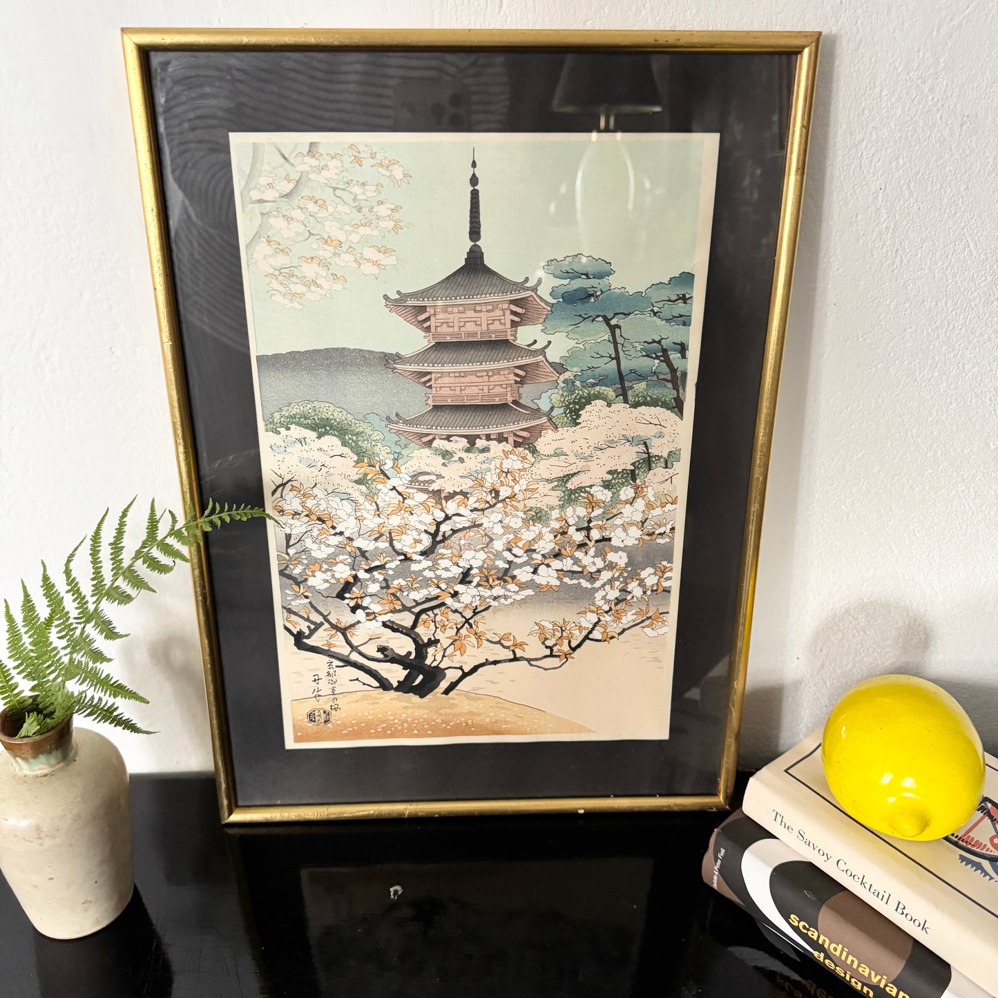 Benji Asad, Japan. Vintage Kyoto Temple Woodblock
