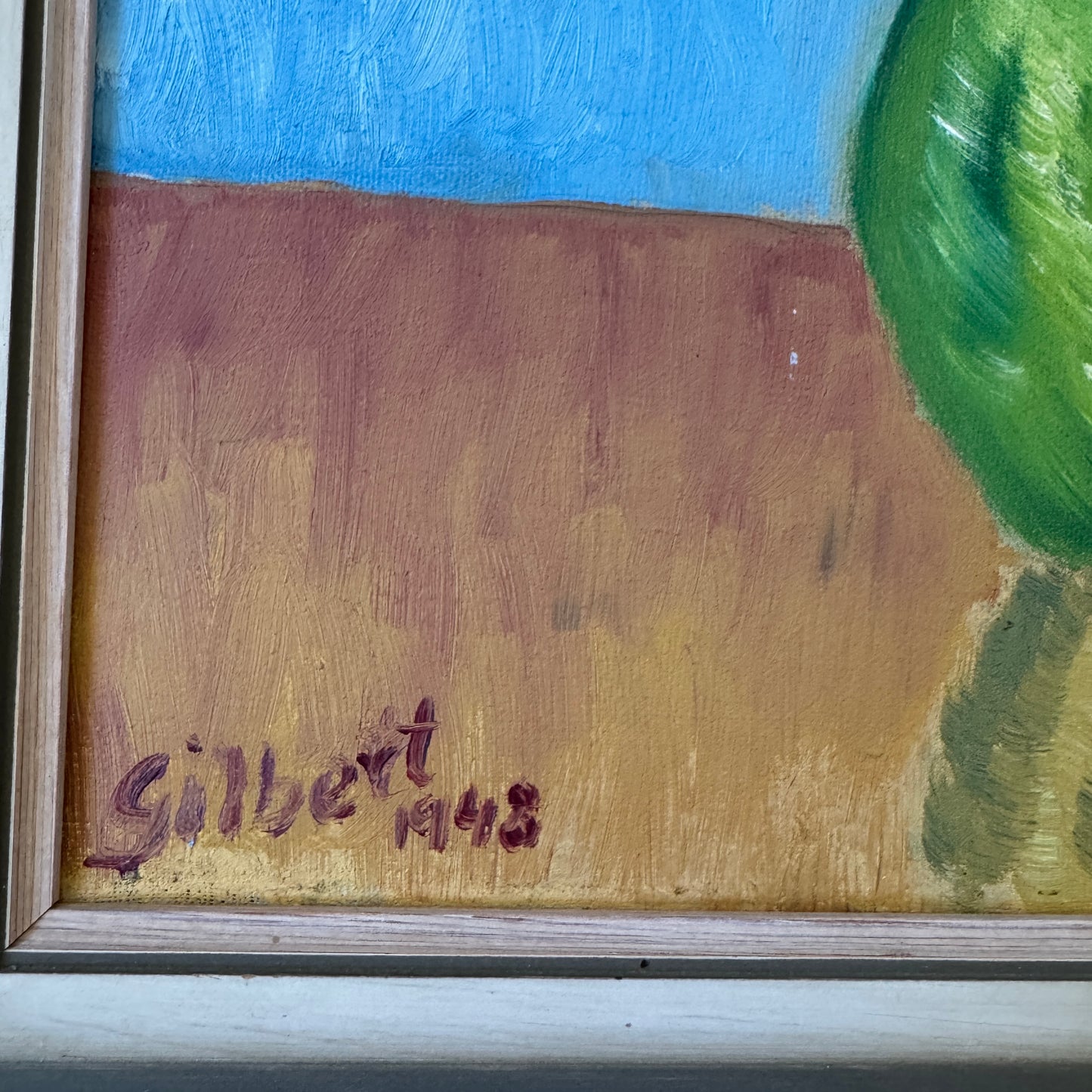 A Vase of Joy 1948. Vintage Scandinavian Oil Painting.