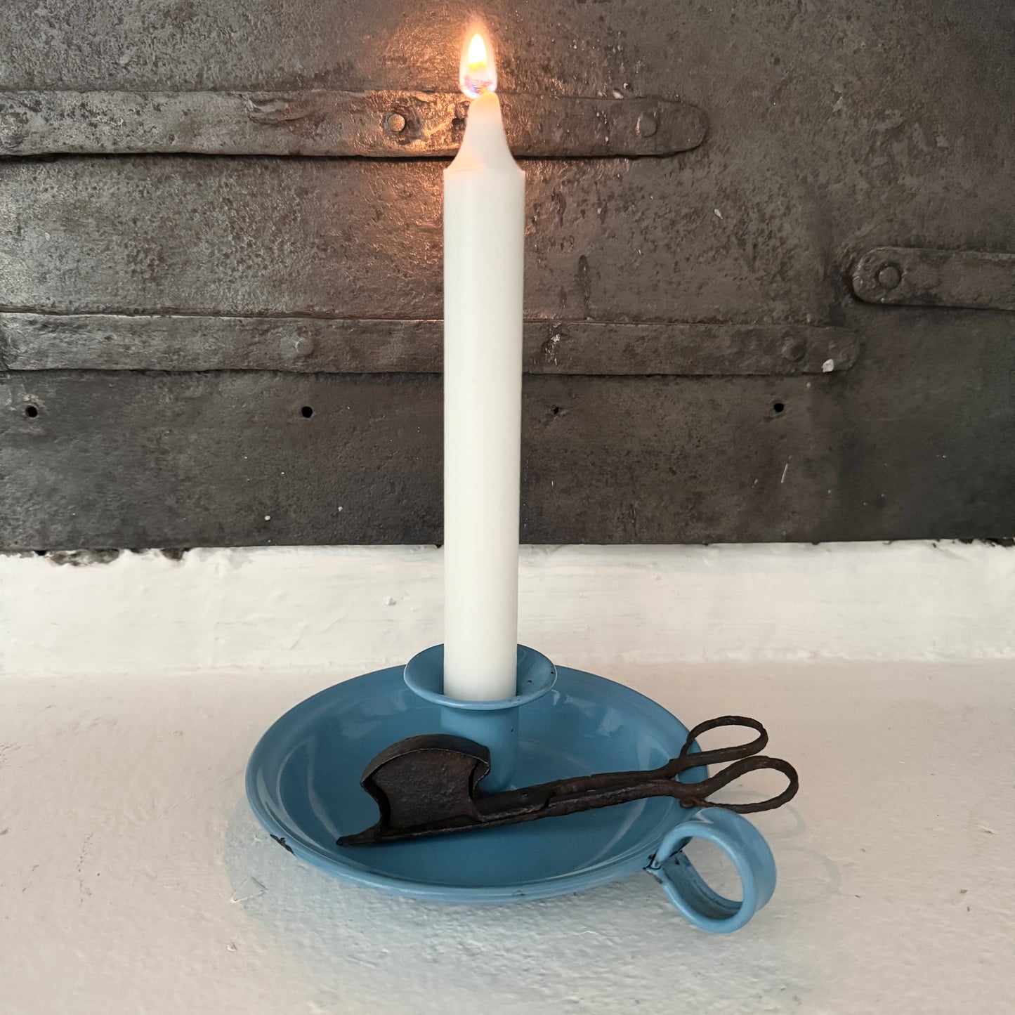 Georgian meets the 50s. Chamber Candlestick and Candle Snuffer Scissors