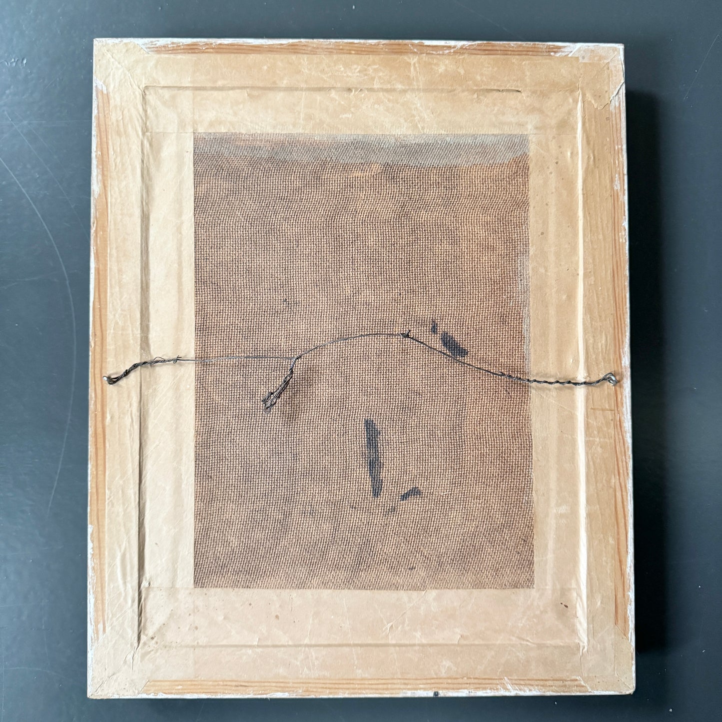 Vintage c 1940s Summer Bouquet Framed Embroidery.