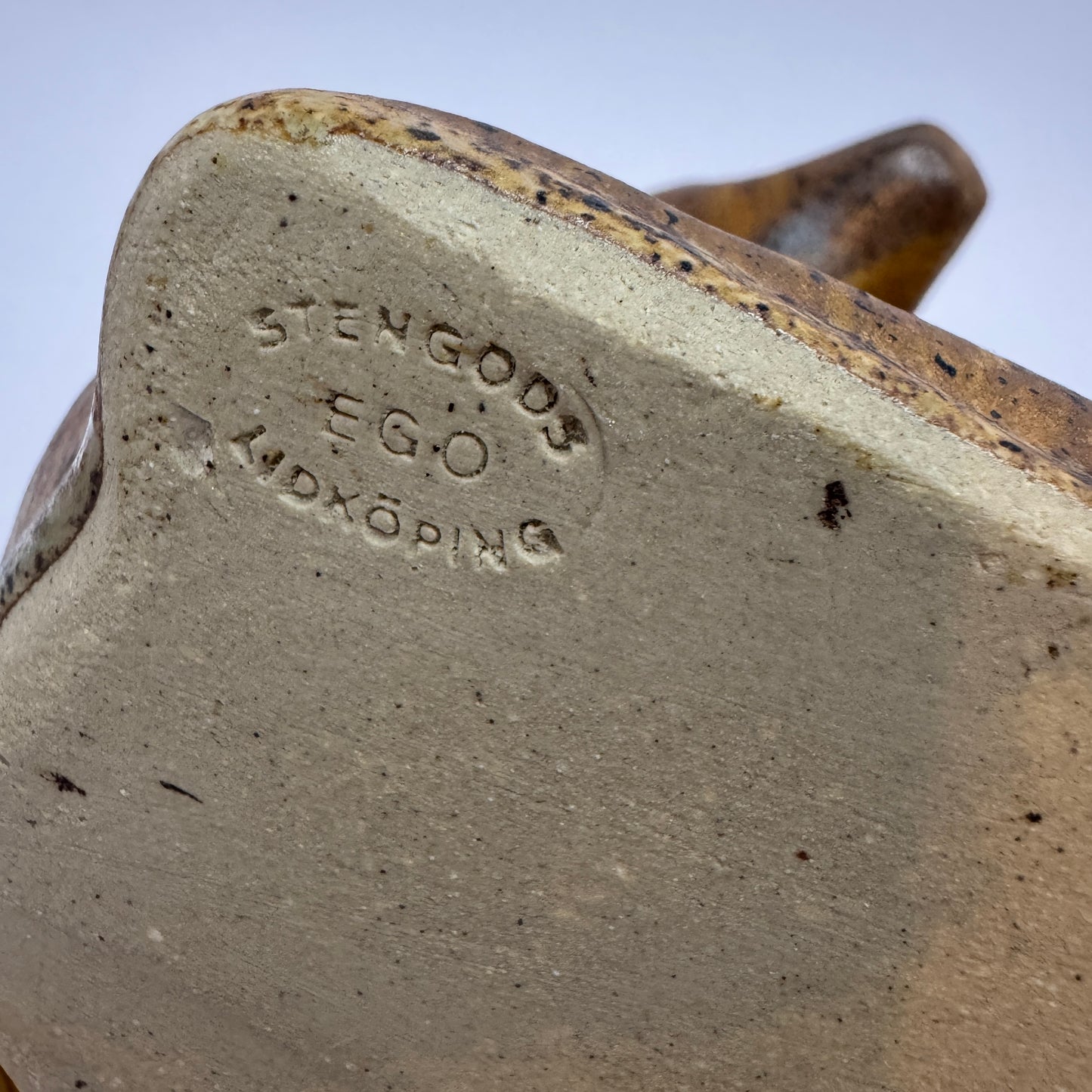 Oskar Hartung for EGO Lidköping, Sweden. Large Vintage Stoneware Deer Figurine