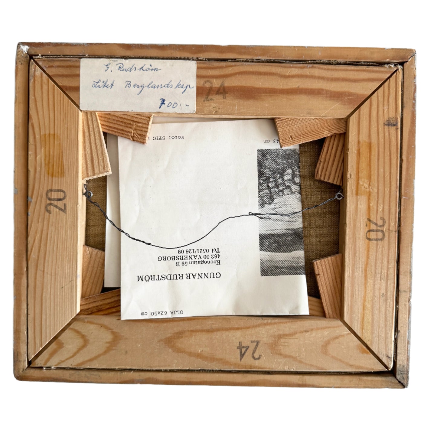 Nordic Crags. Vintage Swedish Oil Painting.