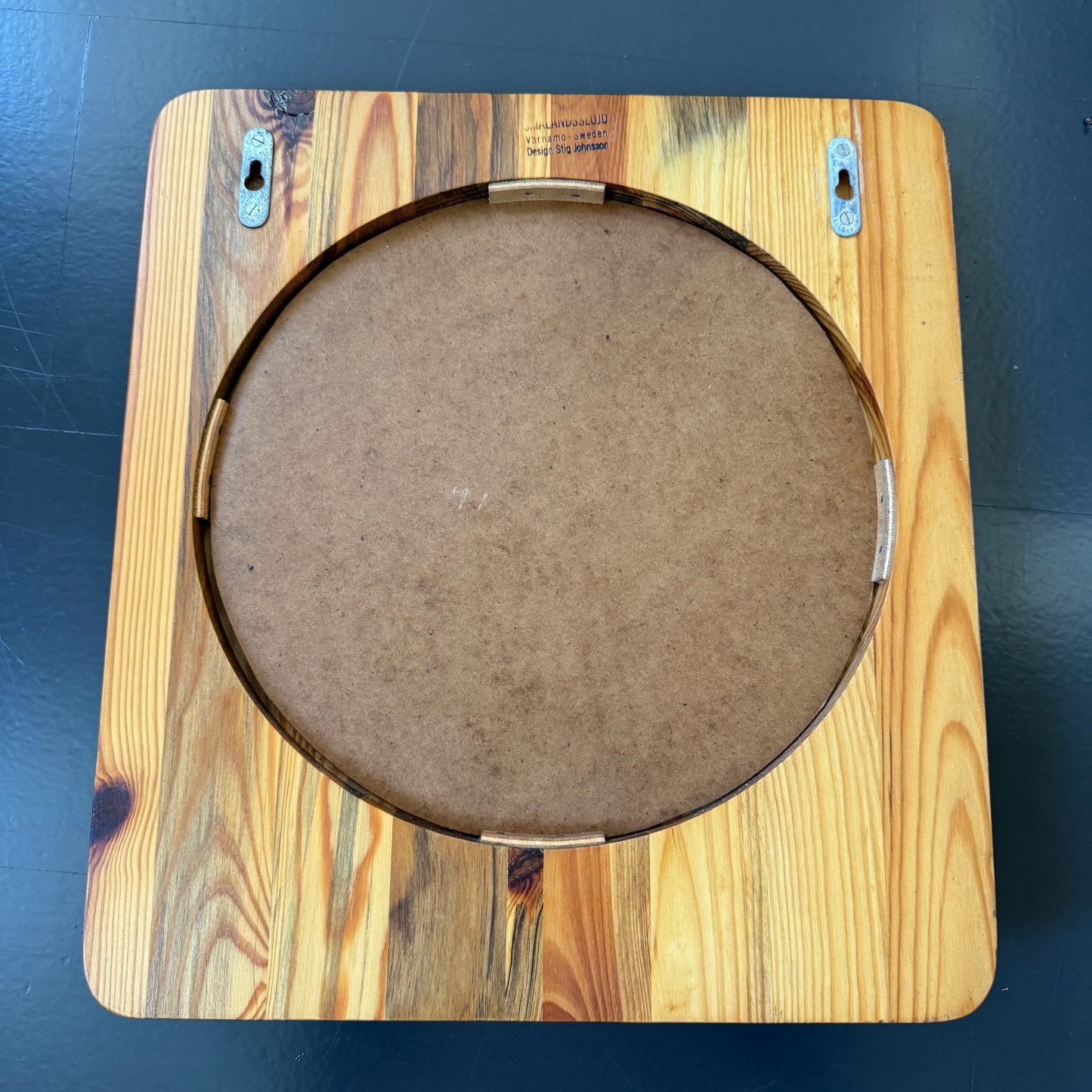 Stig Johnsson for Smålandsslöjd, Sweden 1970s. Vintage Wall Mirror in Pine.