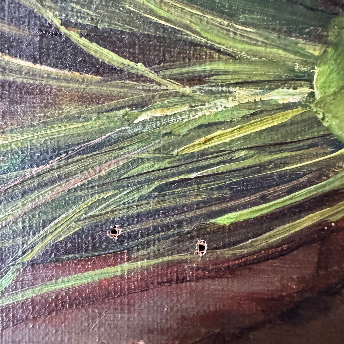 Penier Fleuri. Antique French Oil Painting.