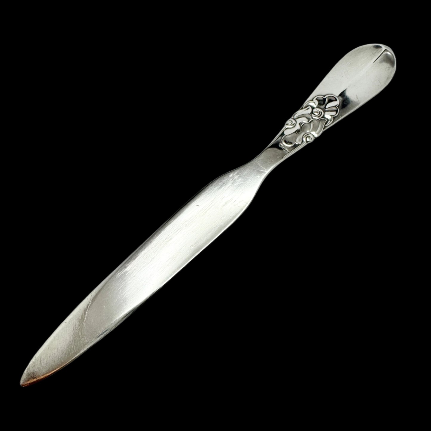 K Anderson, Stockholm Sweden 1910s. Art Nouveau Silver Letter Opener