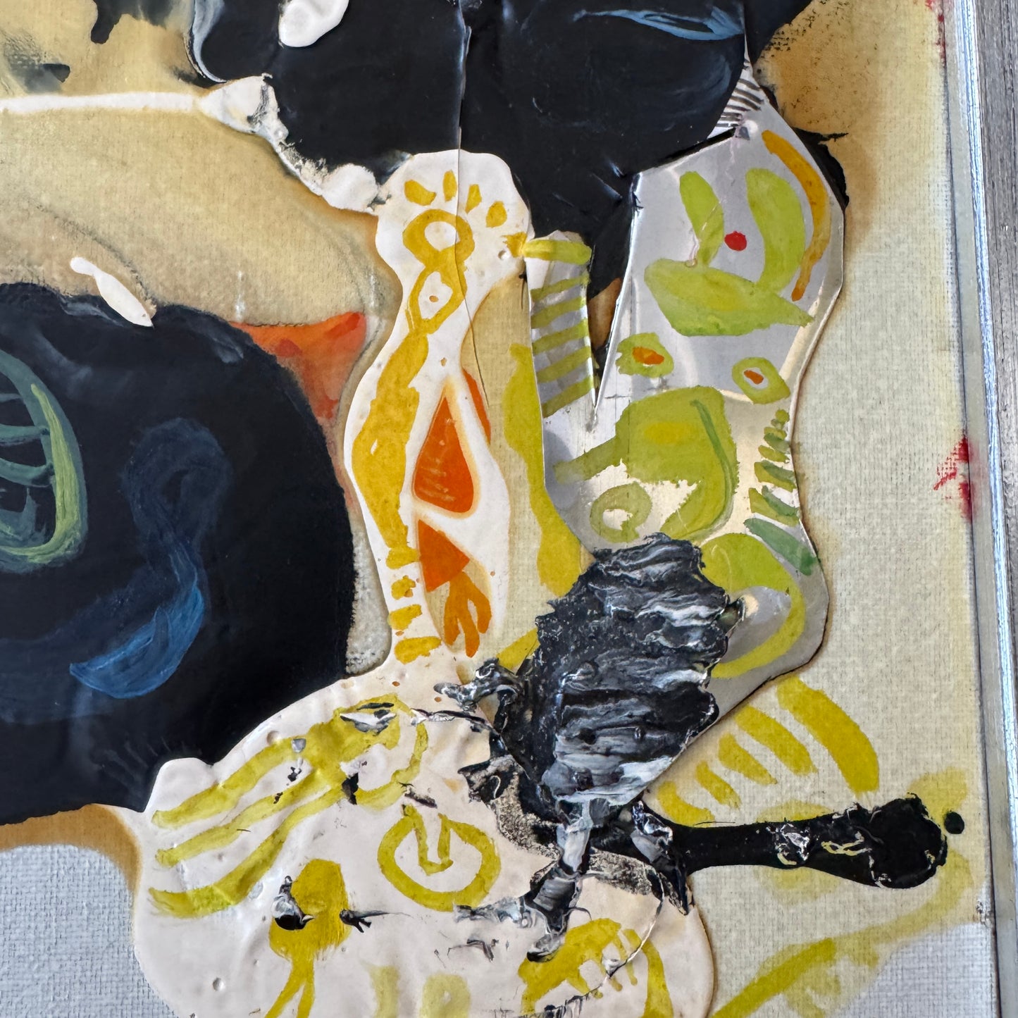 The Land of the Rainforest Trees. Vintage Swedish Mixed Media Painting by Paul Holsby