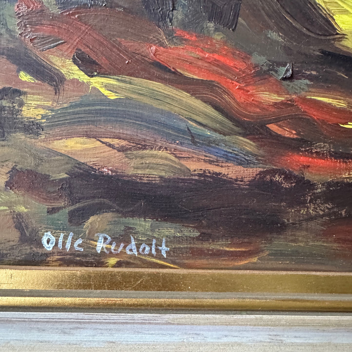 Tisselskog. Vintage Swedish Oil Painting.