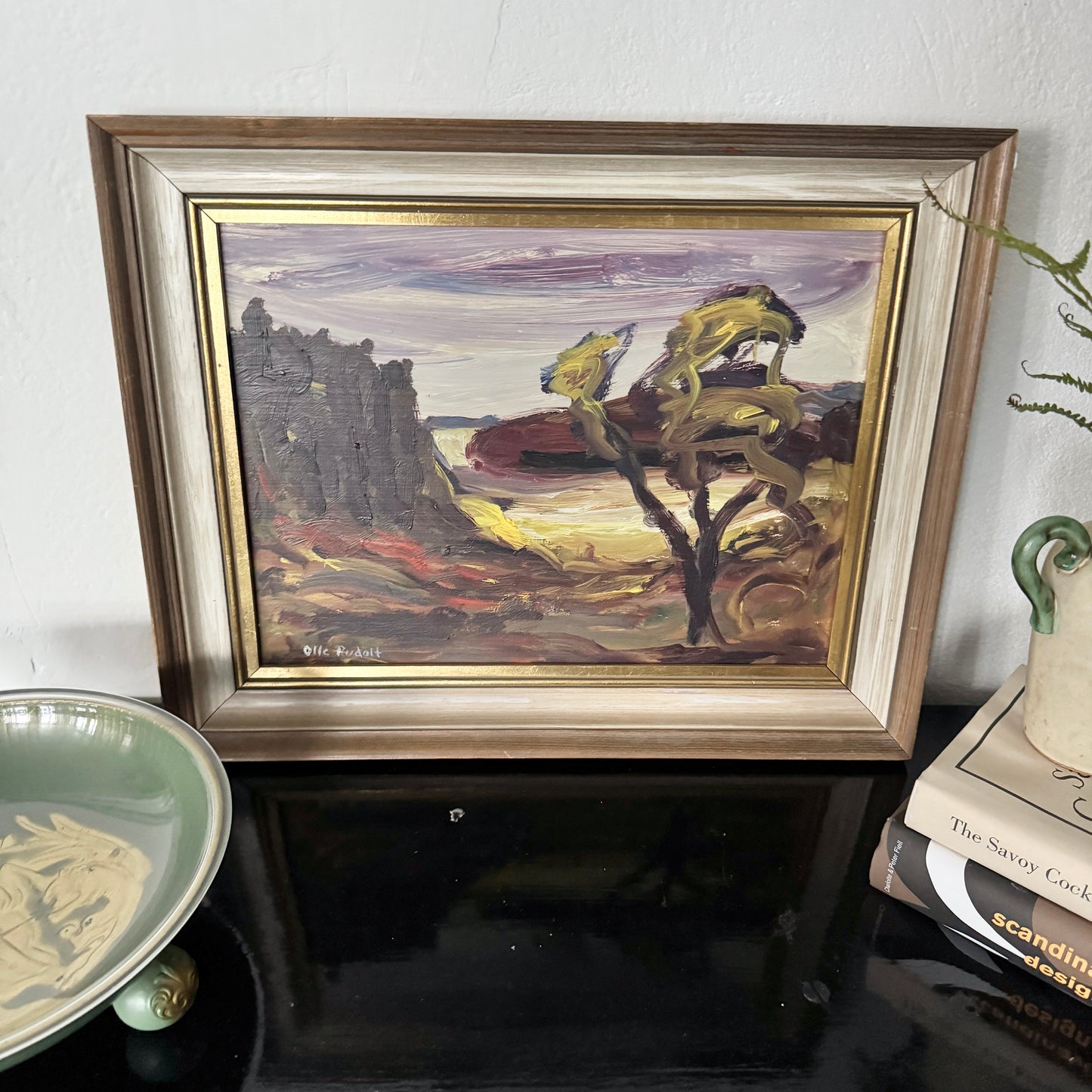 Tisselskog. Vintage Swedish Oil Painting.