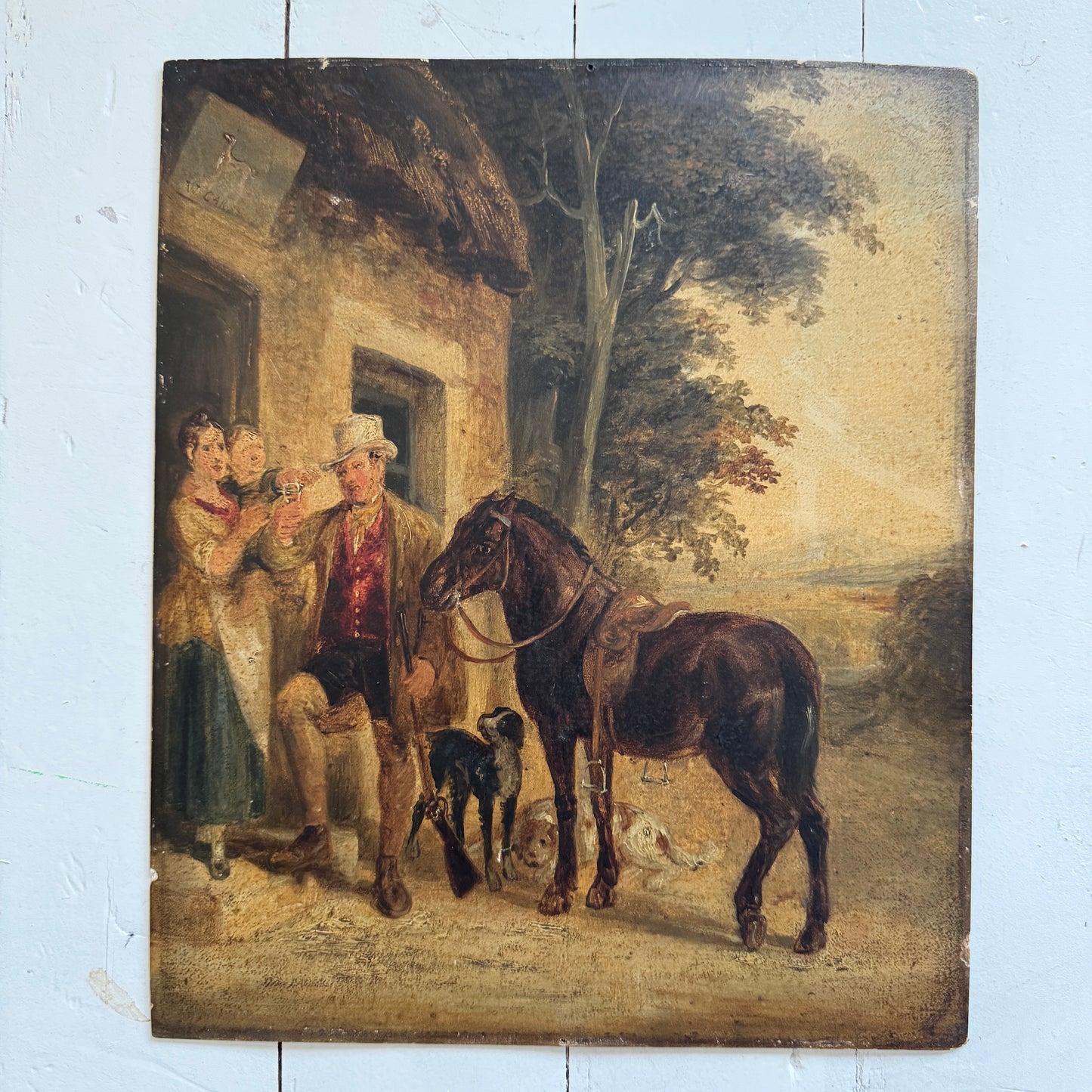 W Carse, early 1800s. Oil on Board Painting