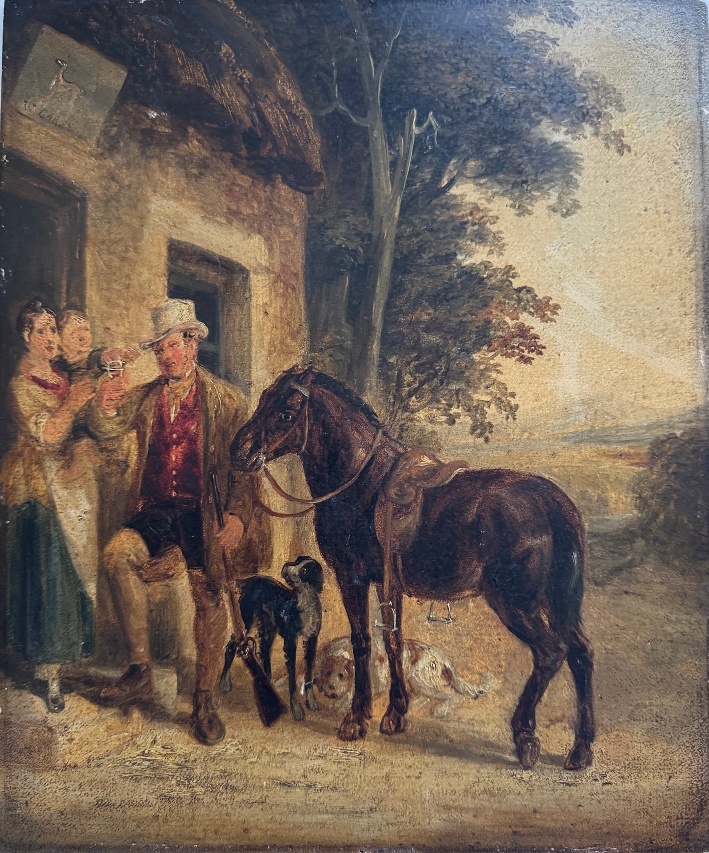 W Carse, early 1800s. Oil on Board Painting