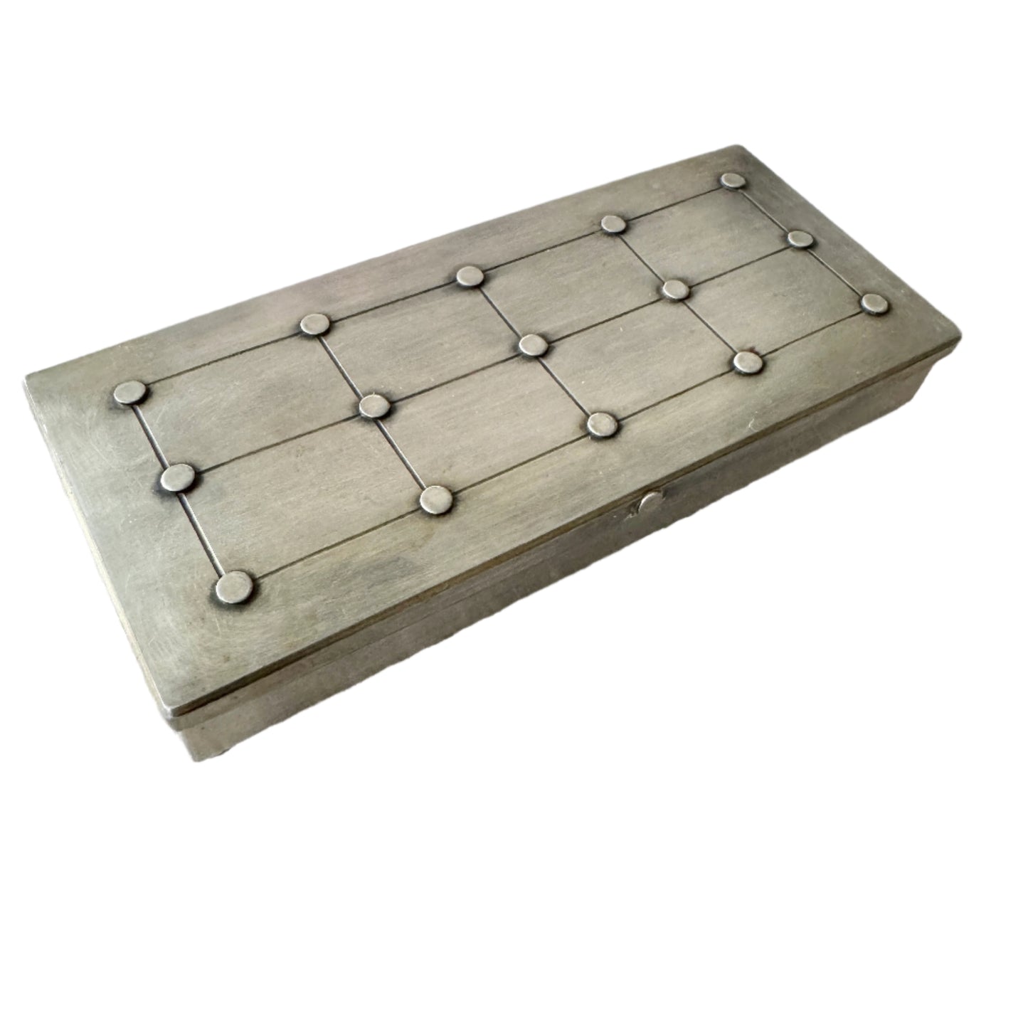 Norway ca 1960. Vintage Mid Century Modern Pewter Box.