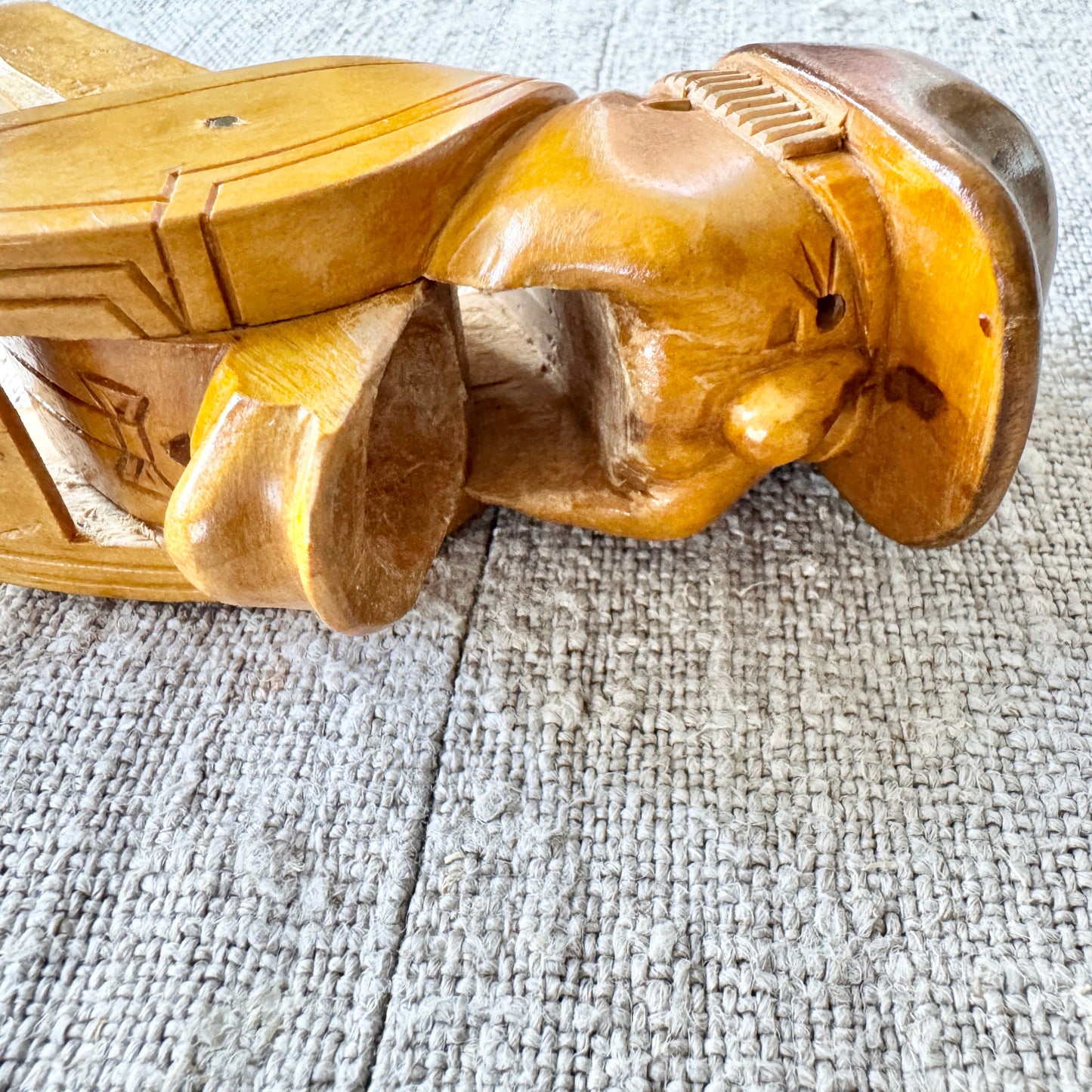 Vintage Swedish Hand Carved Wood Nutcracker. Possibly by Erik Molin