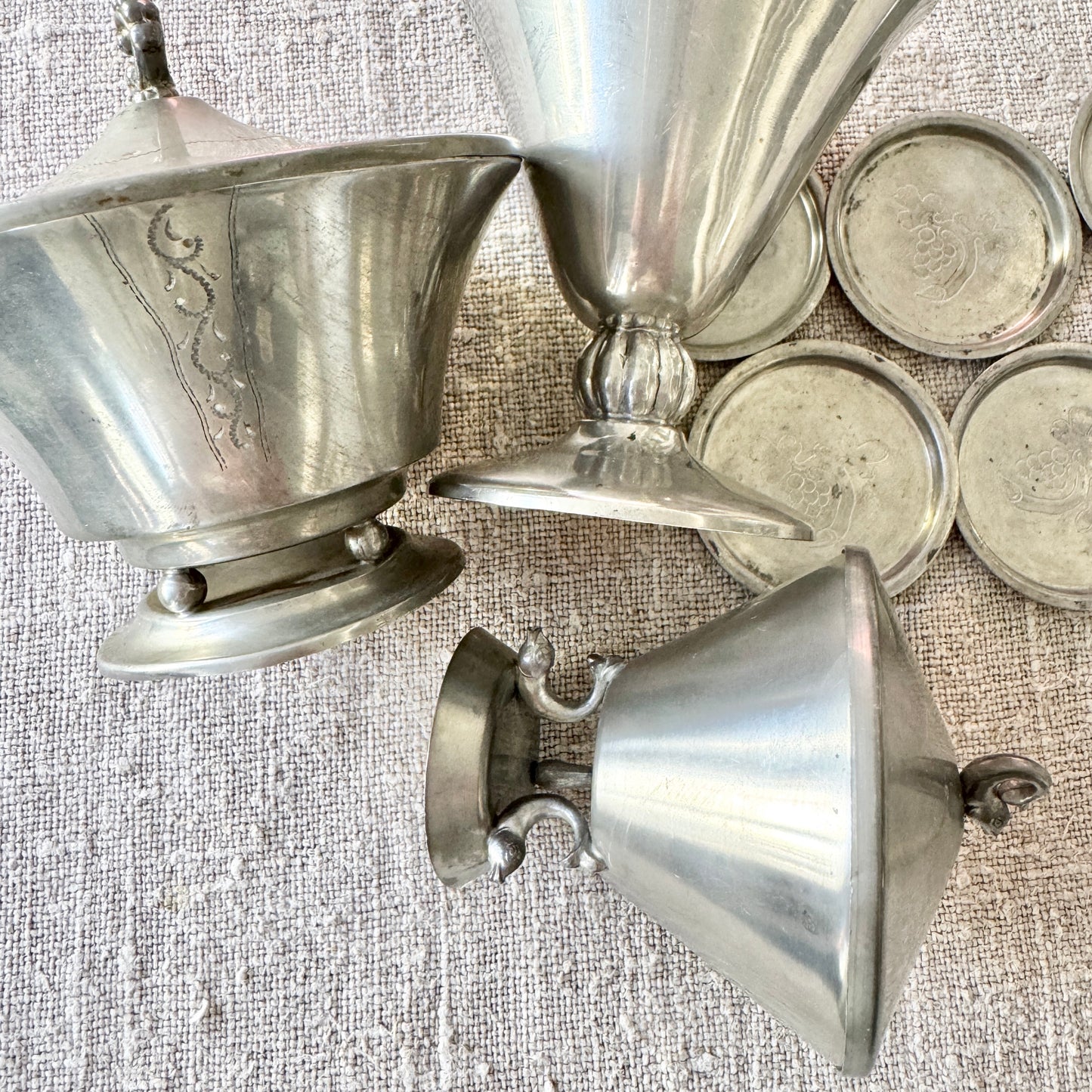 Sweden ca 1930. Pewter Art Deco.