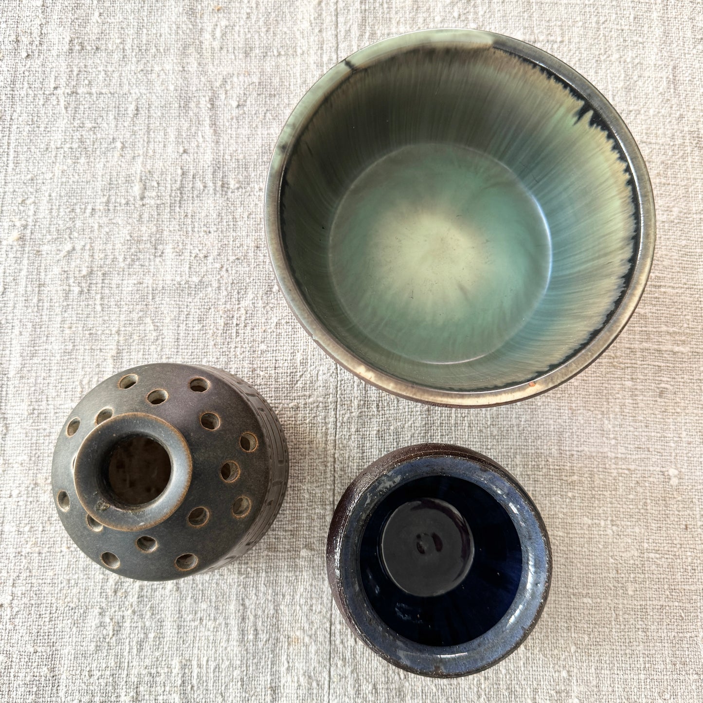 Rustic Scandinavian 1960-70s Brown Designer Ceramics.