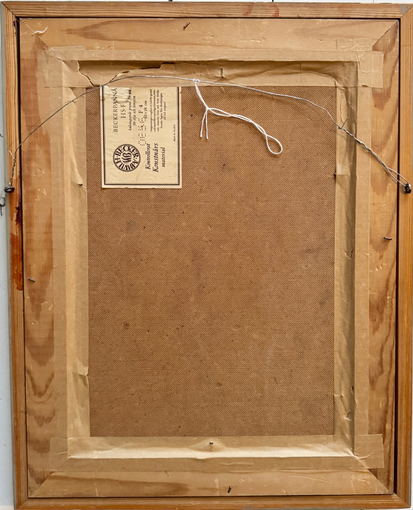 The Land Remembers. Vintage Mid-Century Swedish Oil Painting by Ernst Wrede.