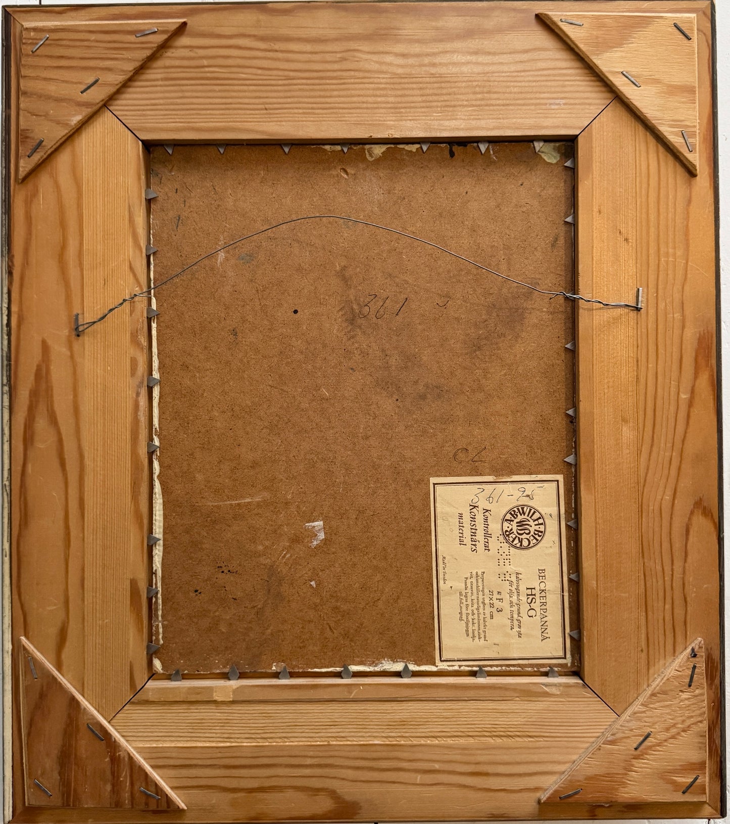 Fire on the Horizon. Vintage Swedish Oil Pinting by Ann-Bull Hallberg-Lindquist