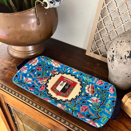 Vintage Longwy Enamel Dish – “Metz” Coat of Arms | Made in France
