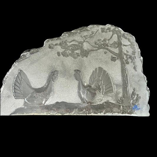Swedish Art Glass Sculpture by Nybro - J & S Brattström