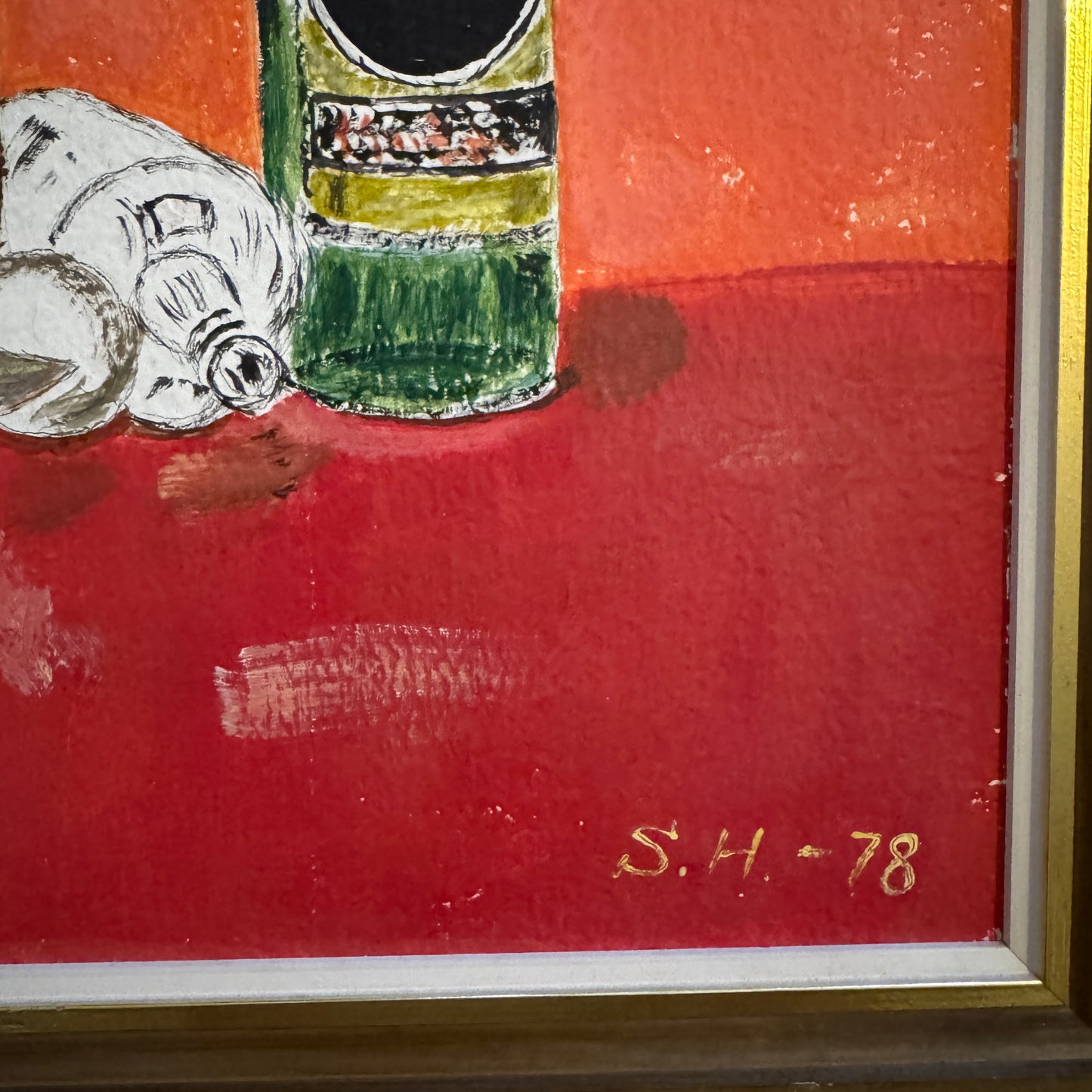 After the Party. 1978. Vintage Swedish Oil Painting.