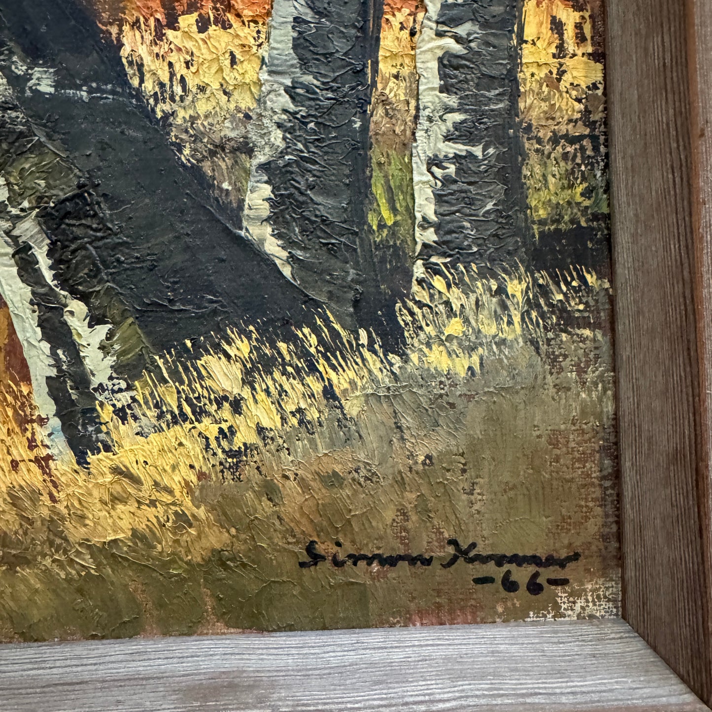 I am Still Standing 1966. Vintage Oil Painting by Simon Kramer.