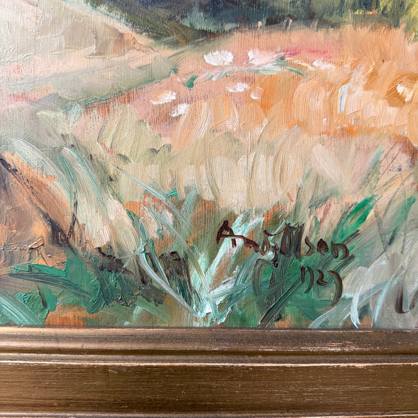 Kväll, 1929. Large Vintage Swedish Oil Painting.