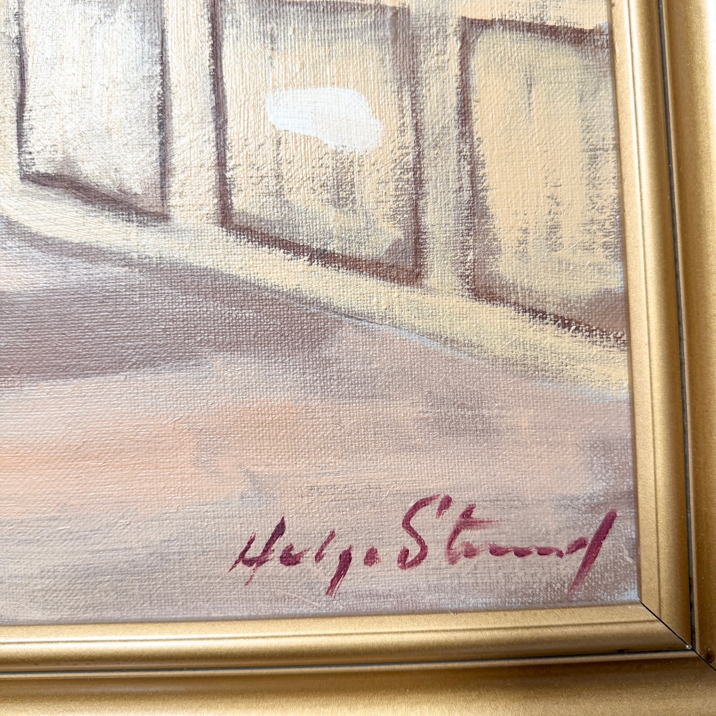 Lanthandeln. Vintage Swedish Oil Painting, by Helge Strand