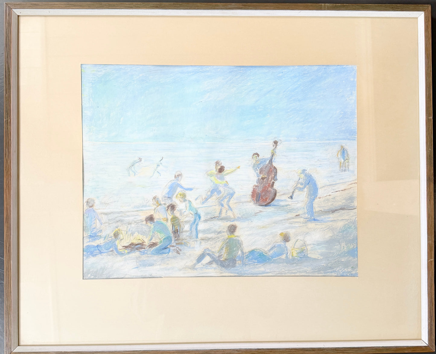Scandi Summer Nights. Vintage Scandinavian Pastel Painting.