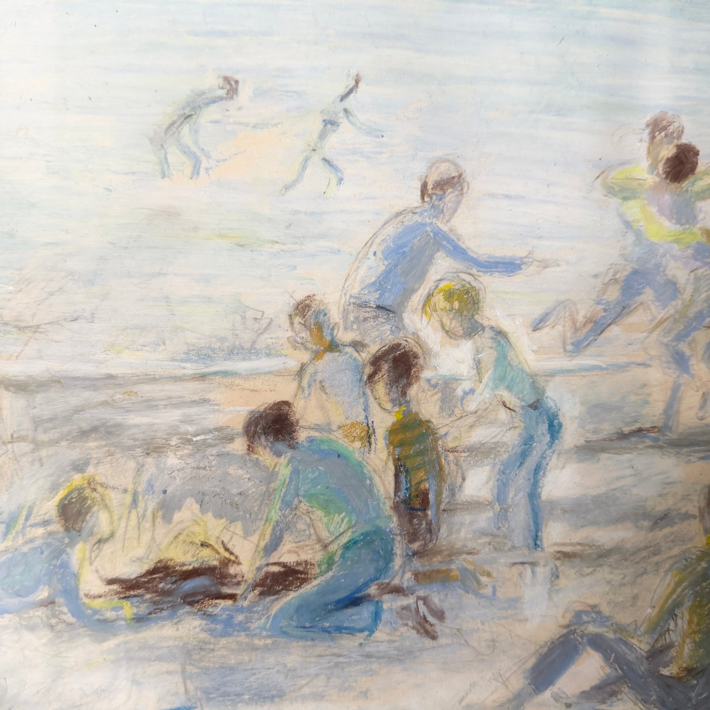 Scandi Summer Nights. Vintage Scandinavian Pastel Painting.