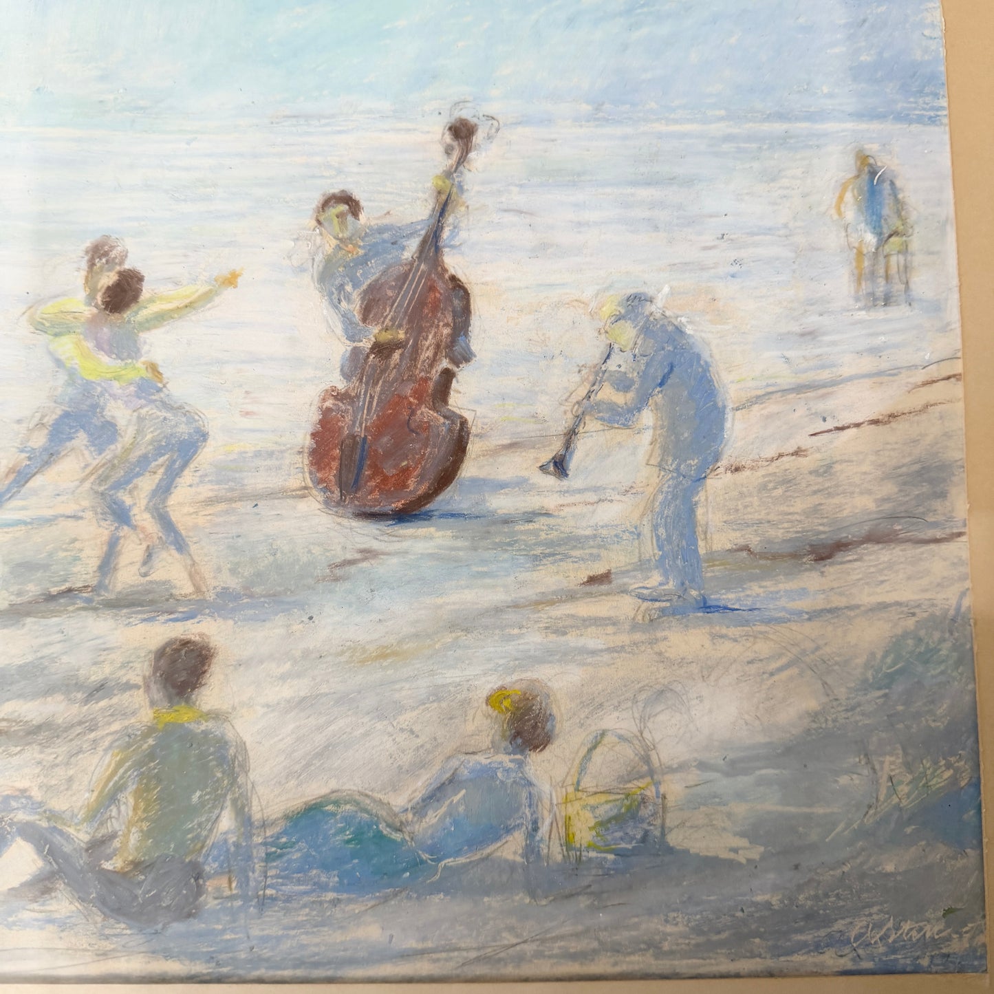 Scandi Summer Nights. Vintage Scandinavian Pastel Painting.
