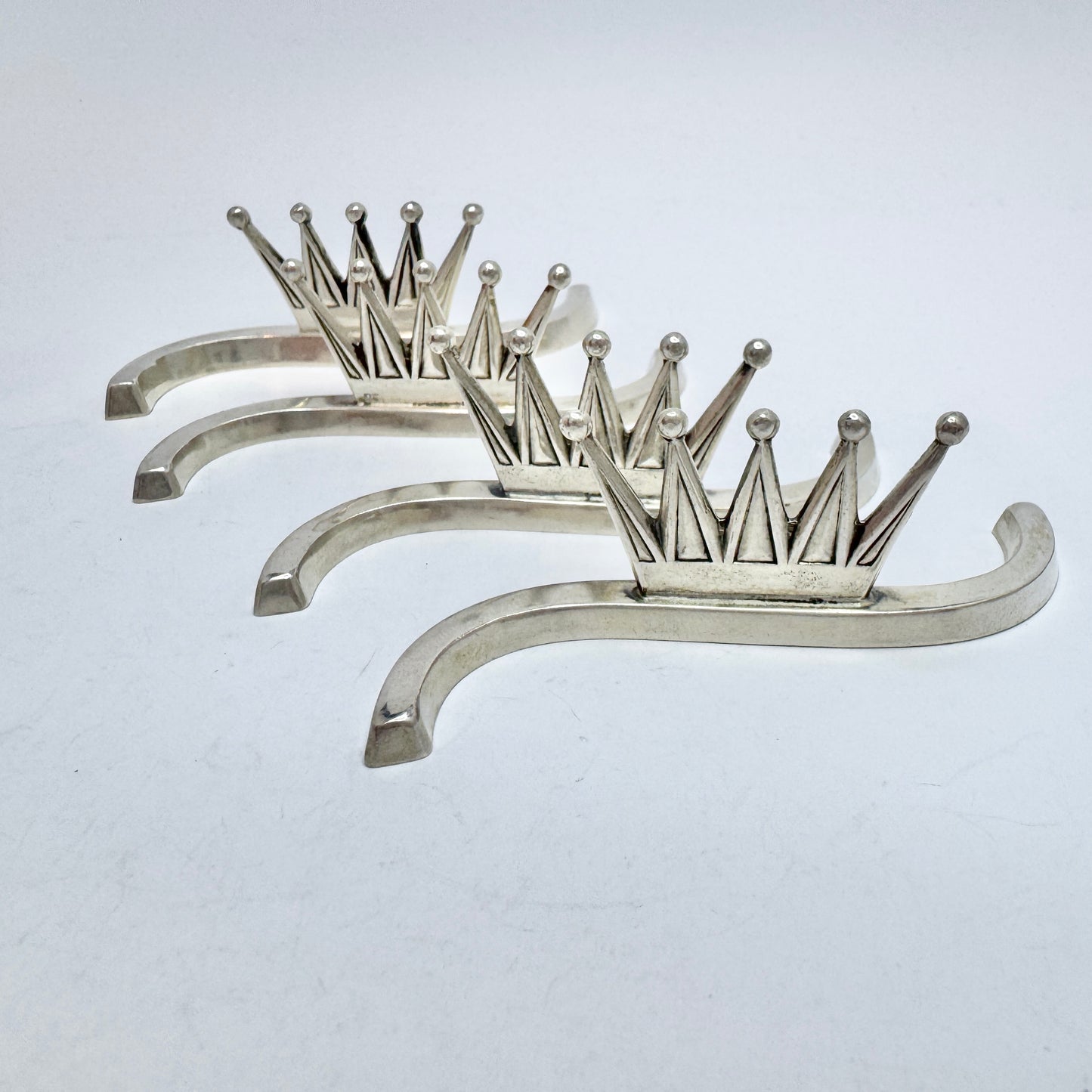 G.A.B Sweden 1934. Vintage Solid Silver Knife Rests