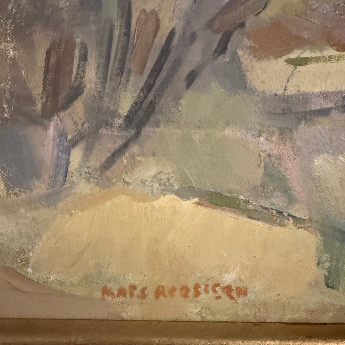 Towards a Soft Horizon. Vintage Swedish Oil Painting by Mats Rydstern