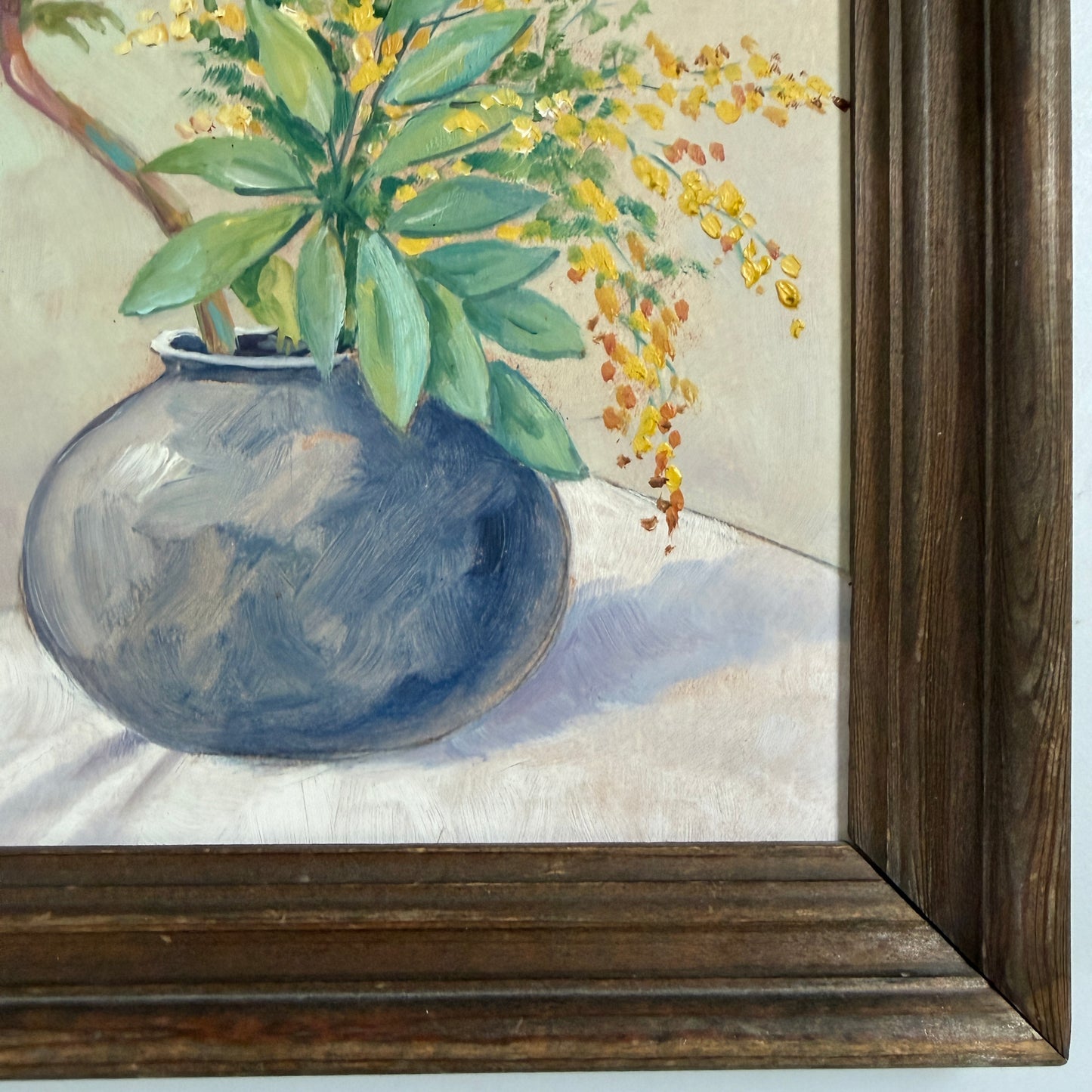 Flowers Still Life 1937. Vintage Swedish Oil Painting by Ragnar C. Hallquisth