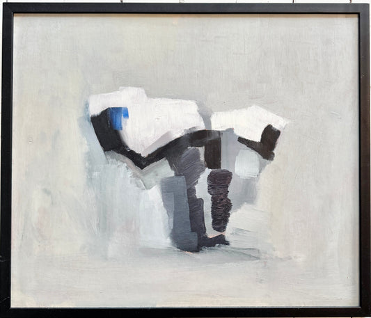 Quiet Tension. Vintage Abstract Oil Painting by Bror Stormats (attributed)