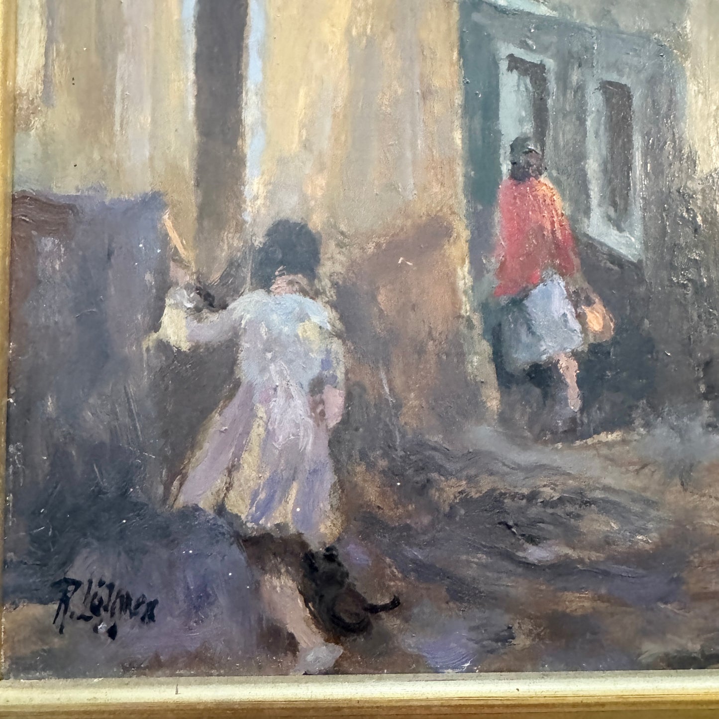 Scholarship Journey Northern Spain 1920s. Oil Painting by Robert Löfgren.