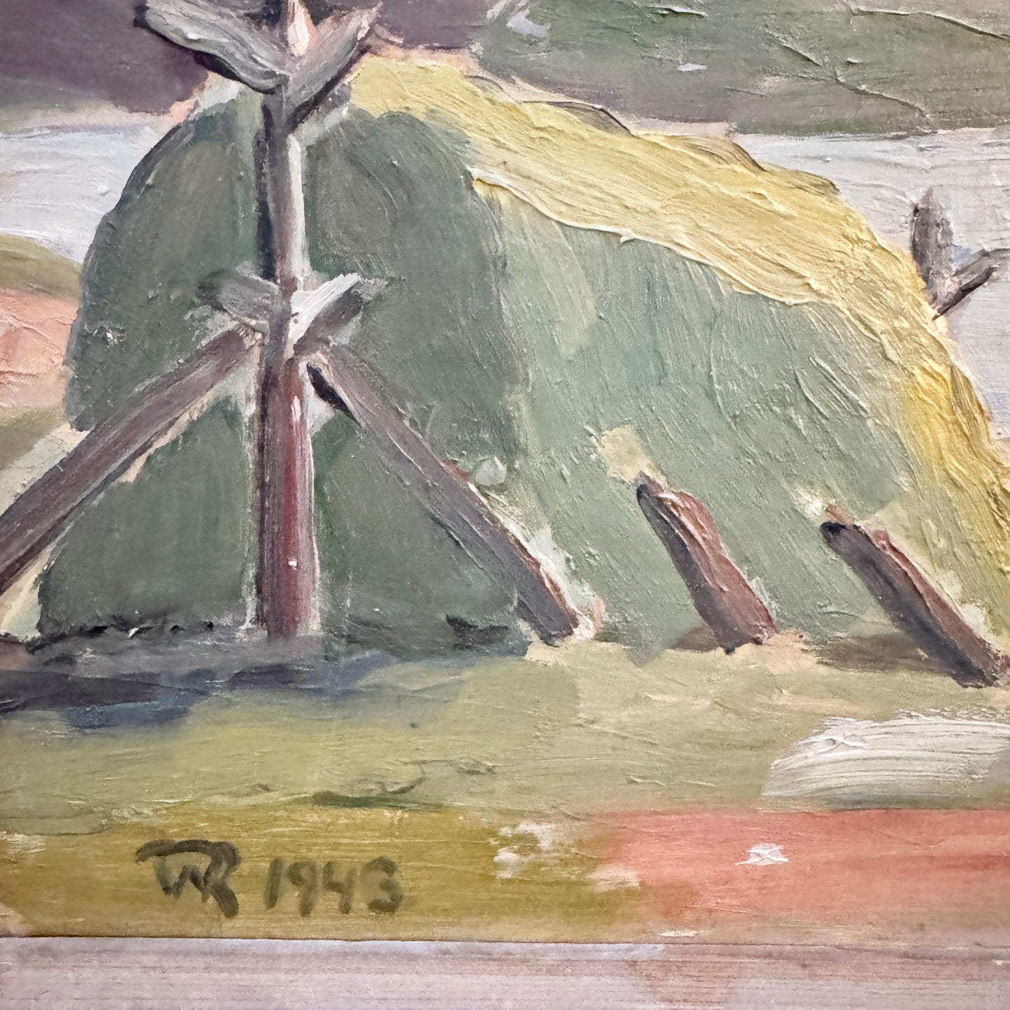 Before the Storm, 1943. Vintage Swedish Oil Painting.