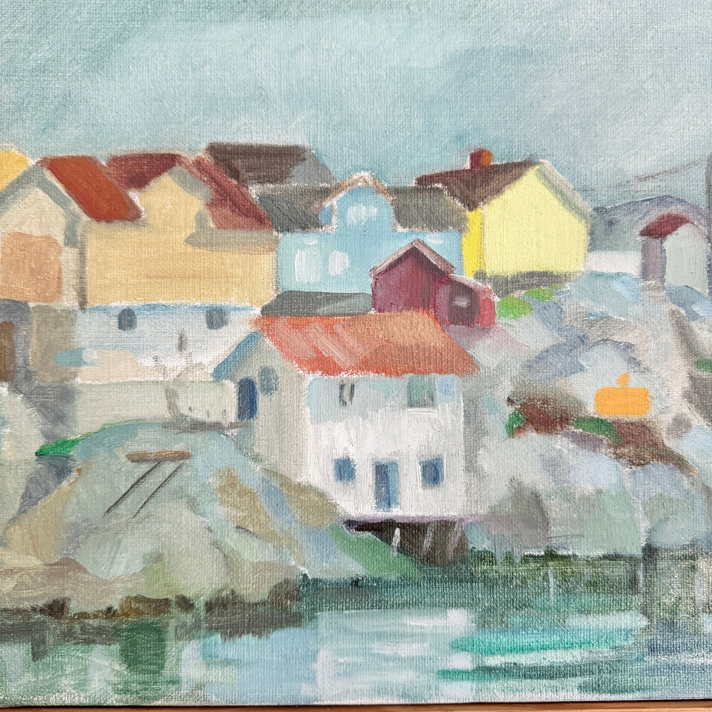 Bohuslän Morning. Vintage Swedish Oil Painting by Per-Olof Eklund.