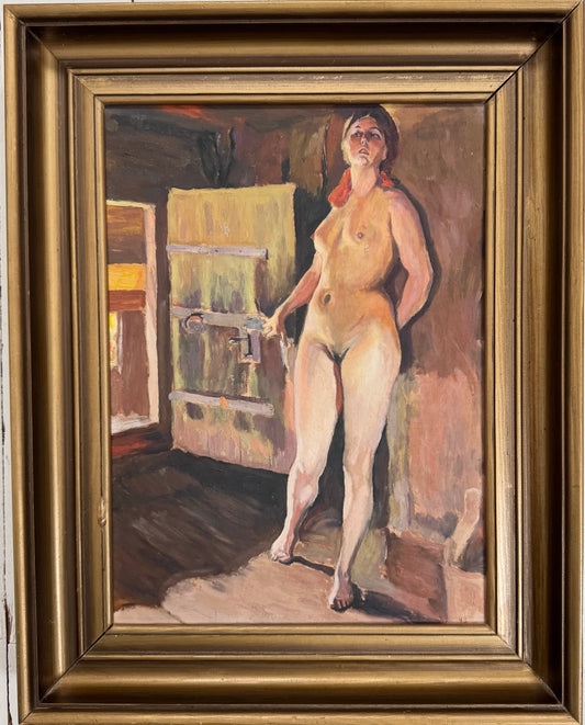 The Warm Room, 1943. Vintage Swedish Oil Painting.
