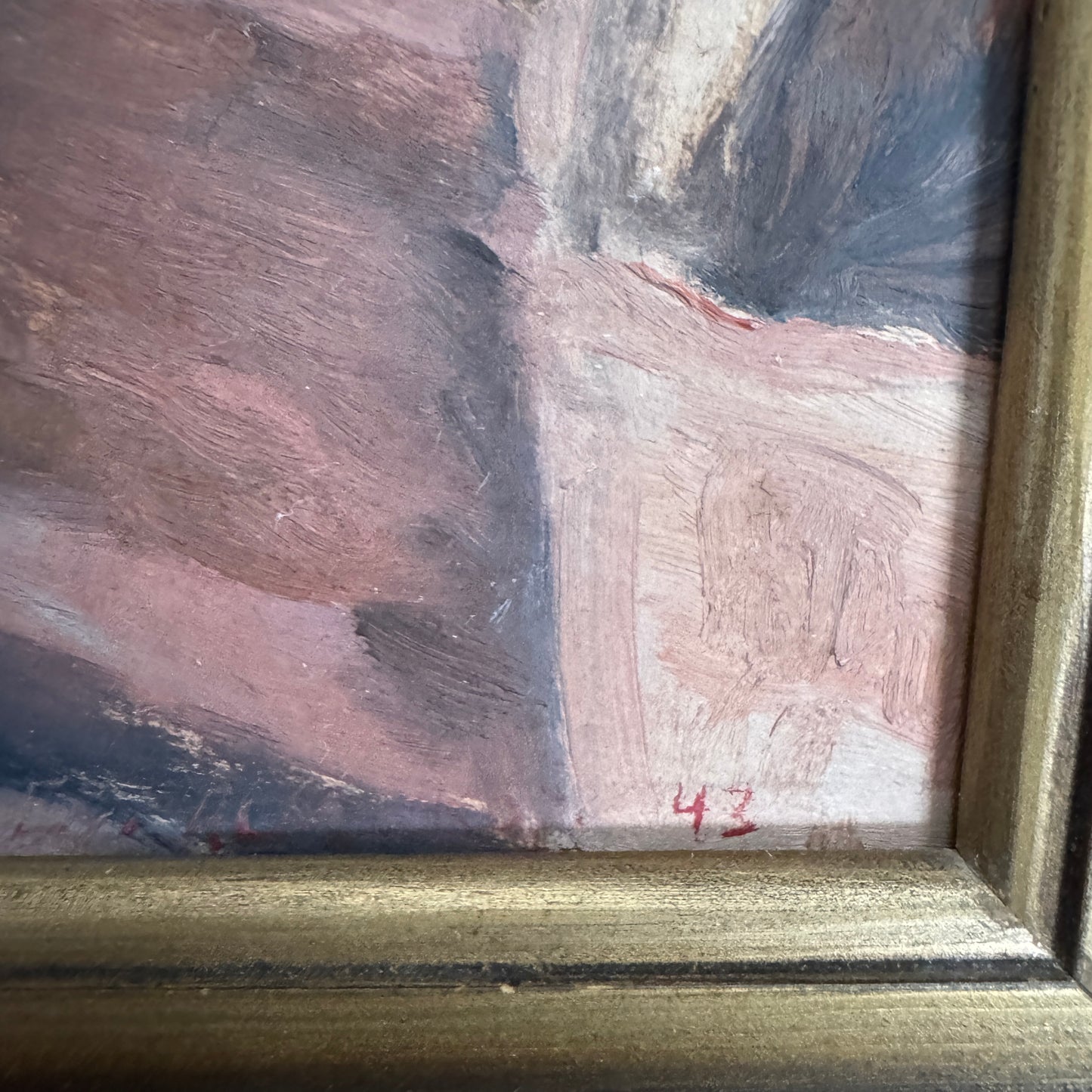 The Warm Room, 1943. Vintage Swedish Oil Painting.