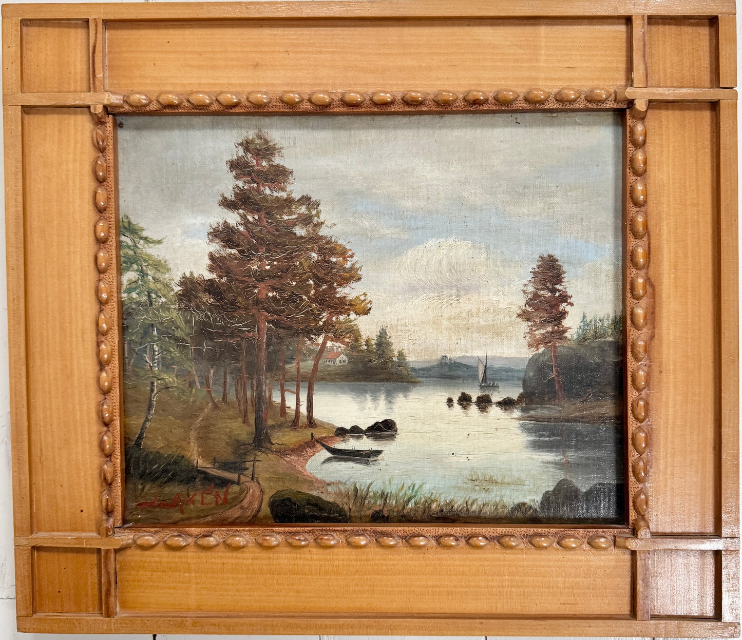 Memories of Northern Summer. Antique Swedish Oil Painting.