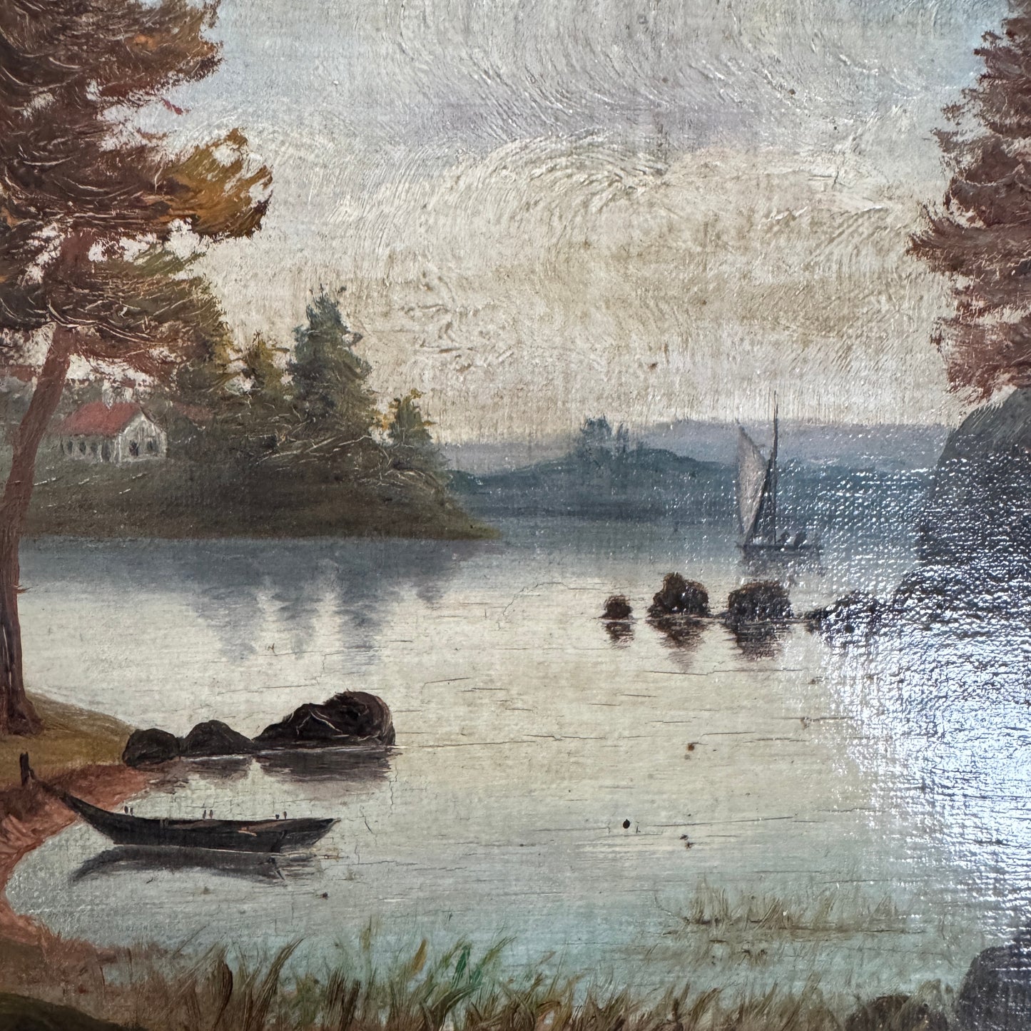 Memories of Northern Summer. Antique Swedish Oil Painting.