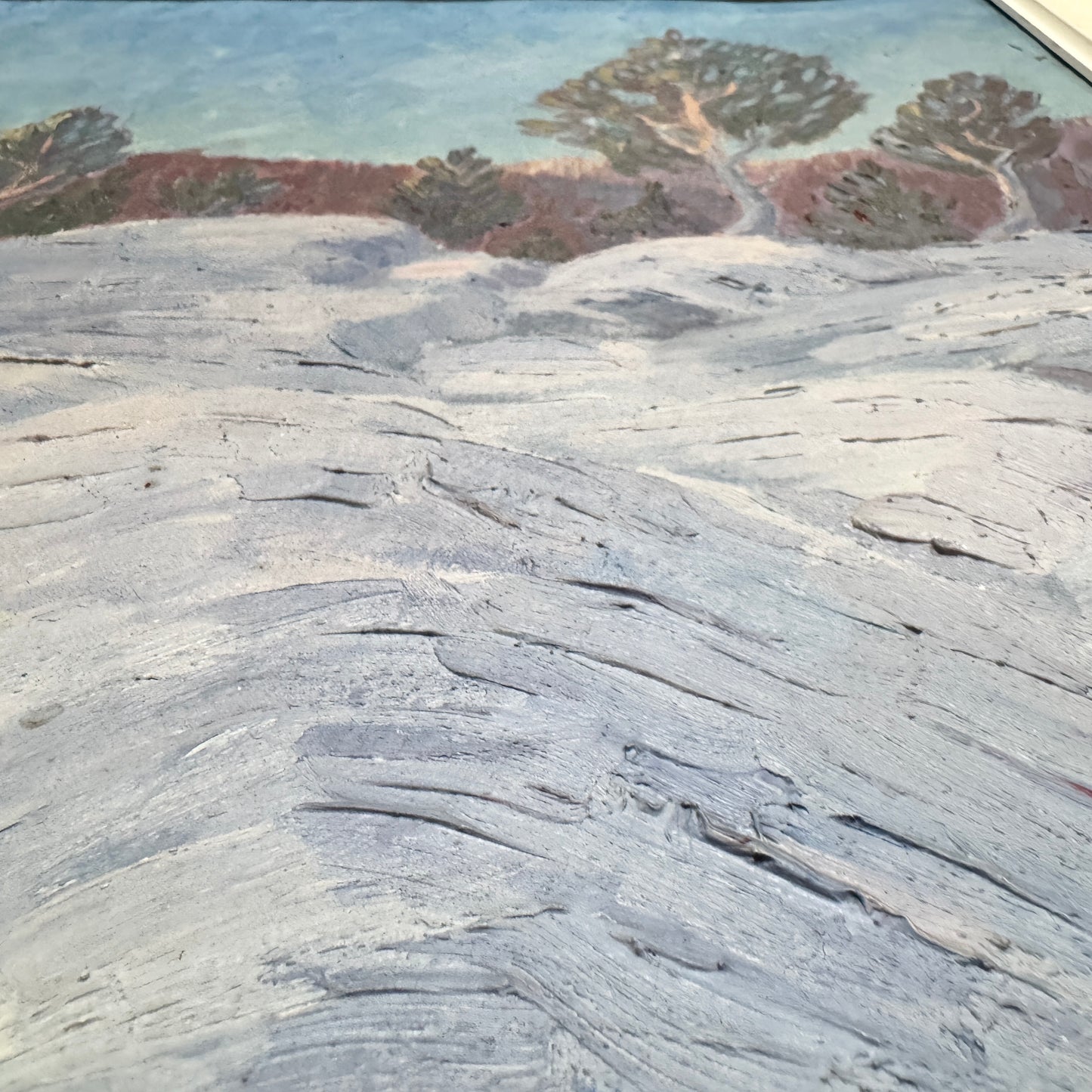 Nordic Winter 1925. Antique Swedish Oil Painting.