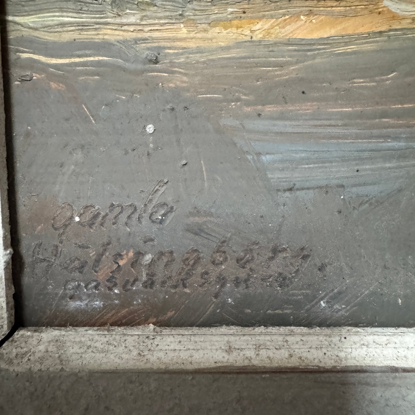 Old Helsingborg. Vintage Oil Painting by Oluf Wolmer Jacobsen