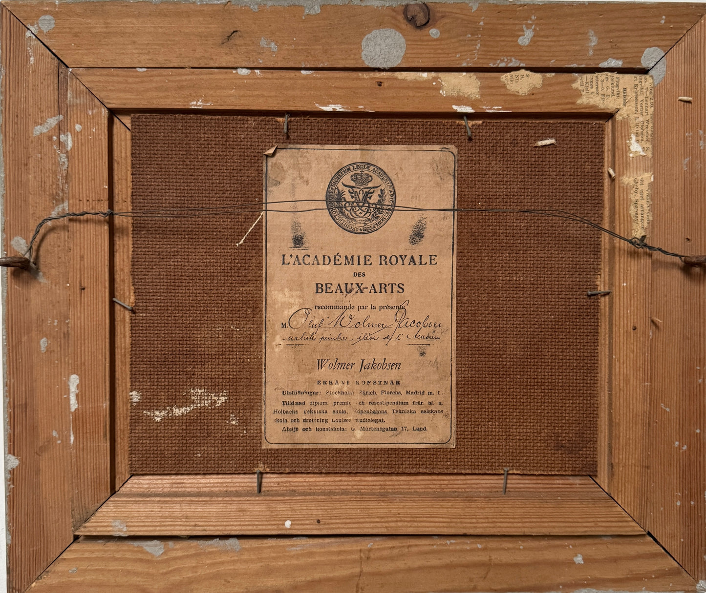 Old Helsingborg. Vintage Oil Painting by Oluf Wolmer Jacobsen