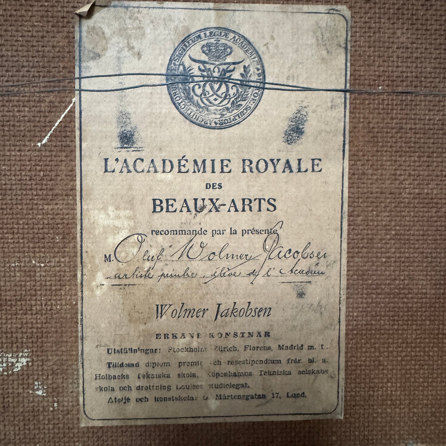 Old Helsingborg. Vintage Oil Painting by Oluf Wolmer Jacobsen