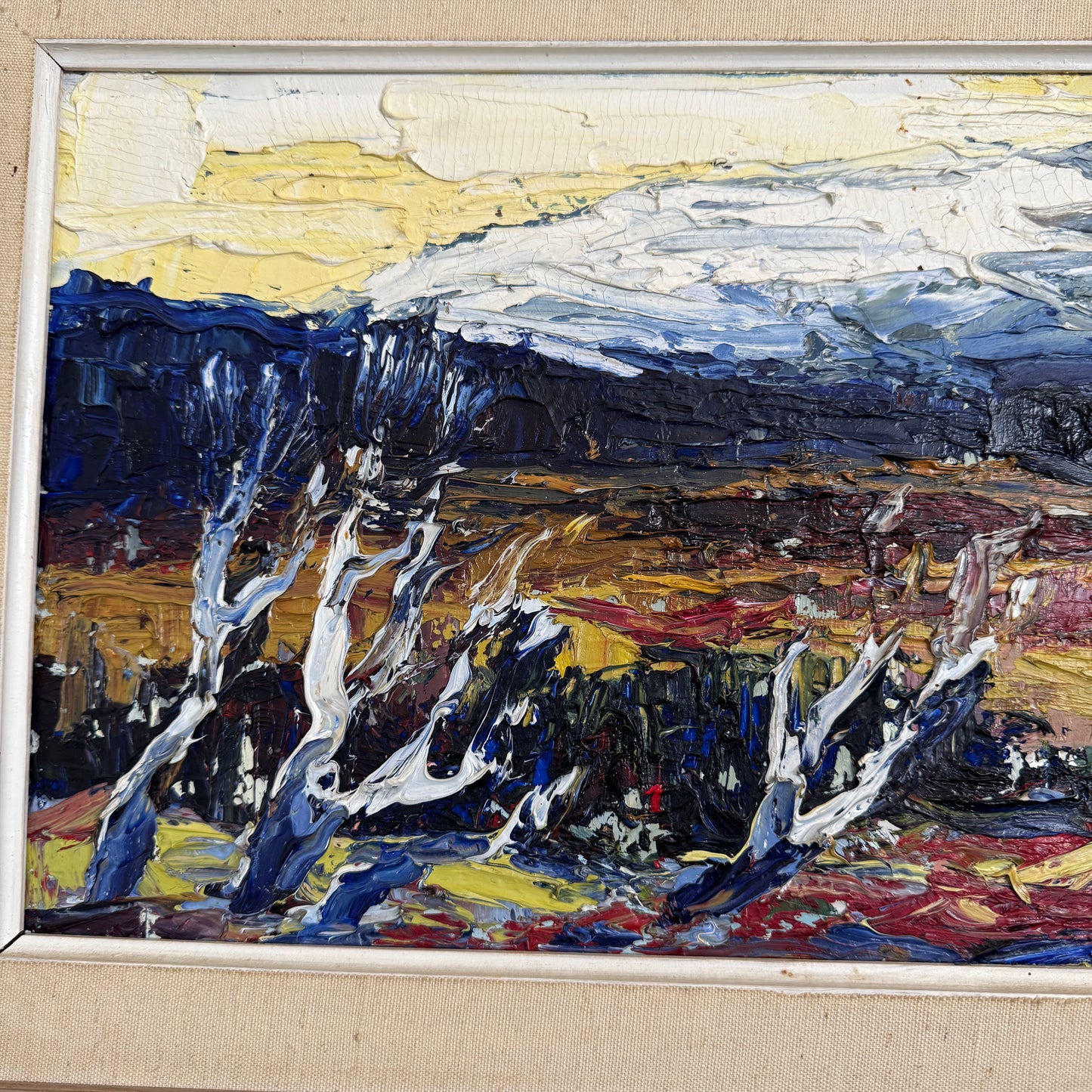 The Northern Plateau. Large Vintage Swedish Oil Painting by Birger Welander