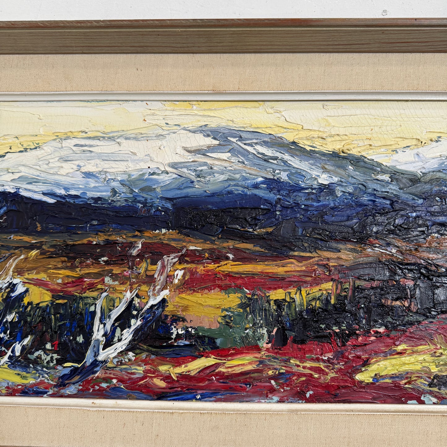 The Northern Plateau. Large Vintage Swedish Oil Painting by Birger Welander