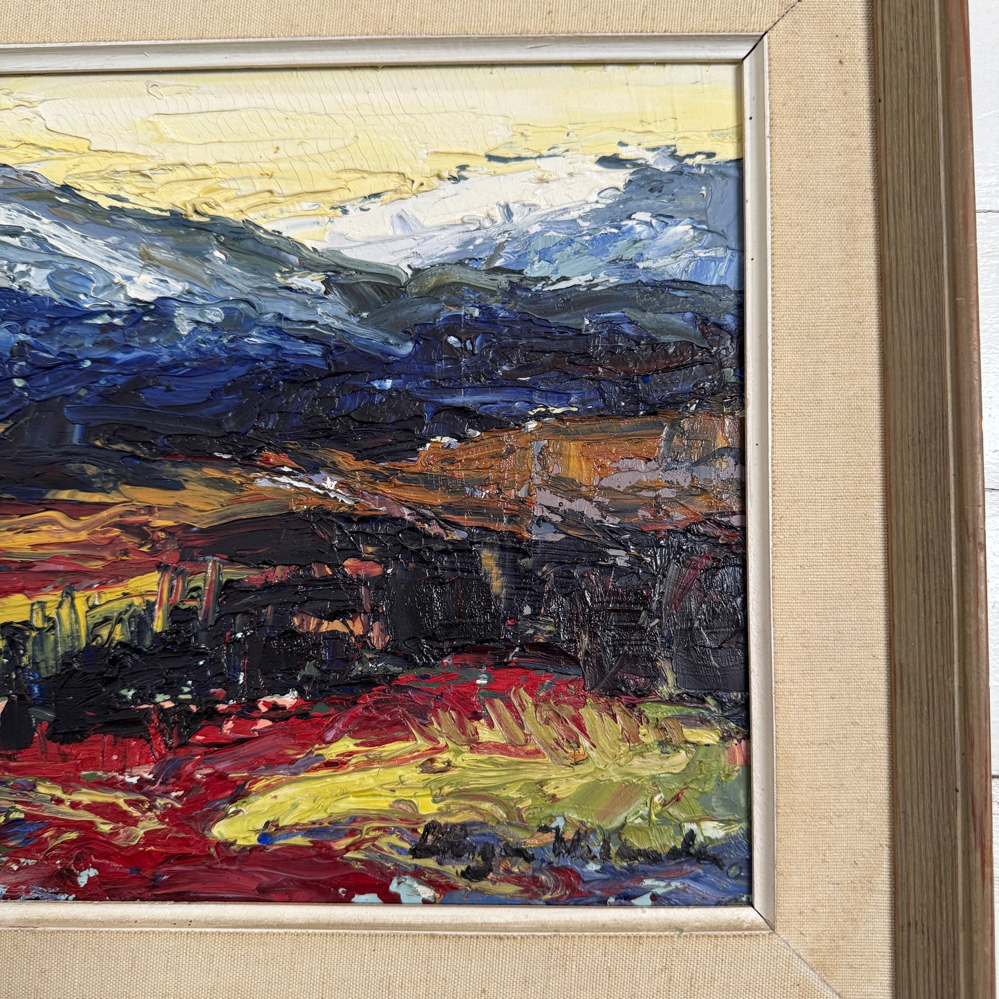 The Northern Plateau. Large Vintage Swedish Oil Painting by Birger Welander